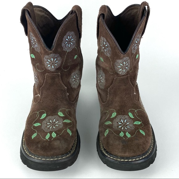 Roper Chunk Floral Embroidered Cowgirl Boot - 6 1/2 - Picture 3 of 12
